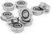TKTGNVNZKA MF83-2RS Bearing 3x8x3mm (10 PCS) ABEC-1 Miniature Flanged MF83RS Ball Bearings RF-830DD