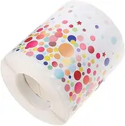 KALLORY 1Roll DIY Wave Border Trim Sticker Self Adhesive Dots Blackboard Decoration Lovely Border for Classroom Home Decor Easy to Removable