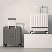 在飛比找蝦皮購物優惠-鋁製行李箱 18寸登機箱 鋁框新款 前置開口行李箱 18寸 