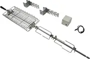 Universal Replacement Rotisserie Kit Batteries USB DC 5V Motor Quick Install Portable Spit Grill Outdoor Camping BBQ Three Heights Adjustable Length Cooking Tool Roaster Accessories Chicken (90-N)