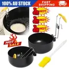 Egg Boiler Stainless Steel Egg Cooker Collapsible Hang Ear Poached Egg Cup UD