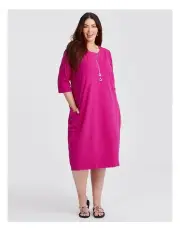 [Taking Shape] Cotton Talia Tulip Dress in Violet Pink