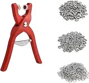 EZONEDEAL Snap Fastener Tool, 400Pcs Snaps Button Plier Kit, Snap Pliers, 9.5mm Silver Metal Prong Button with Fastener Pliers Press Tool for Sewing & Crafting DIY, Tarps, Adjustable Snap Setter Tool
