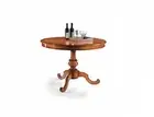 Table Round Extensible Gambone Finished Bassano Walnut Dark Art Povera