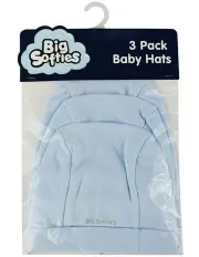 [Big Softies] Baby Hats 3 Pack in Blue
