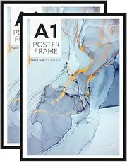 Cooper & Co. Homewares A1 Poster Photo Frames Set of 2, Black