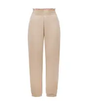 Moncler Logo Embroidered Elastic Waist Pants S,M sand beige