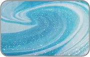Amooorous Fake Glitter Marble Fashion Blue Summer Cooling Blankets for Medium Dogs Self Cooling cat Blankets for Hamster Outside cat Non-Electric tapete enfriador para Perros M