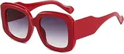 [HAOMAO] Wide Leg Uv400 Gradient Shades Oversized Sunglasses For Women And Men