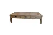 MF Solid Oak Timber 3 Drawer 2 way Coffee Table