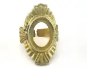 Ring Adjustable Ring Bezel - Cup Raw brass (17.5mm 7US inner size 2699