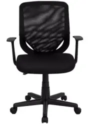Flash Furniture Mid-Back Black Mesh Swivel Task Chair LF-W-95A-BK-GG
