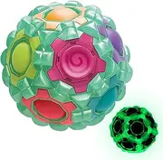 Rainbow Ball Fidget Toy - Sensory Brain Teaser Game | 360 Degree Rotation Colorful Fidget Magic Ball for Home, School, Travel