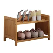 Tidy Shoe Storage Bench Rack with Top Shelf Compact Organizer for Home Entryway