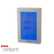 Premium Digital Timer Switch - Vertical - Silver (Heated Towel Rail)