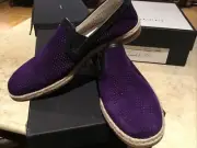 Dolce&Gabbana Men's Suede Espadrilles Burgundy Sz 38
