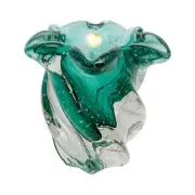 Large Bergamo Glass Vase Colored Hand Blown Murano-Style Art. Flower Vase and...