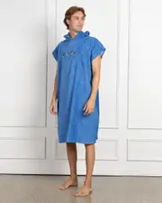 [Rusty] Rusty Just Surfing Hooded Towel in Yonder Blue Size Medium/Large M/L Yonder Blue
