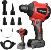 Cordless Dust Blower for Milwaukee 18V Battery, LIVOWALNY Leaf Blower Brushless