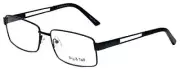 Big&Tall#6 by Vivid Men Designer Metal Reading Eye Glasses 61mm Shiny Black+1.25
