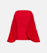 [Victoria Beckham] Victoria Beckham Paneled jersey miniskirt AU 12 red