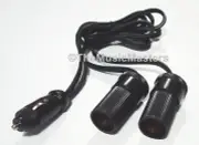 Lighter Plug Socket "Y" Extension SPLITTER Cable Cord 2 Dual Power Outlets VWLTW
