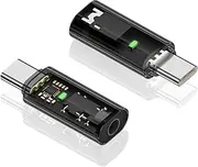 Duttek USB C to 3.5mm Headphone Jack Adapter 2 Pack, USB C to Aux Audio Extension Connector, USB C Male to Headphone Adapter for iPhone 15 Pro Max Plus and Type C to Jack Dongle Adapter Black