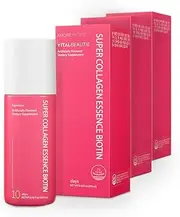VITALBEAUTIE Super Collagen Essence Biotin 30 Days (25.35 fl.oz.Pack of 3)