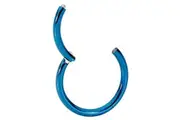 6mm Blue Ear Tragus Eyebrow Cartilage Septum Lip Nose Hoop Clicker Ring