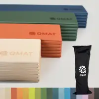在飛比找momo購物網優惠-【QMAT】台灣製6mm折疊瑜珈墊(贈收納袋 雙面雙壓紋皆可