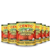 Organic Certified San Marzano Whole Peeled Tomatoes, 28 Oz (Pack of 6), Canned P