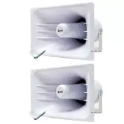 11" x 6.6" PA Power Horn Speaker 40W RMS Indoor Outdoor 80 Watt Max Power 2 Pack