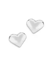 Bloomingdale's Fine Collection Small Puff Heart Stud Earrings in Sterling Silver