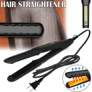 2-IN-1 Ceramic Mini Hair Curler Portable Straightener Tourmaline Iron Heating
