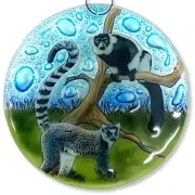 Ruth's Ethical Goods Lemur Christmas Tree Ornament - Art Glass Light Catcher