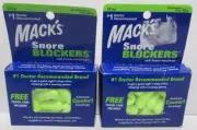 Mack's Snore Blockers Soft Foam Earplugs Free travel case included 2-pack