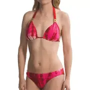 Natori Ocean Cloud Bikini Triangle Swimsuit 2 PC Pink Tie Dye Size Medium NEW