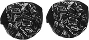[Healeved] 2Pcs Unisex Chef Beret Hats for Kitchen Restaurant Breathable Cooks Uniform Caps Durable Waiter Headwear for Chefs Bakers and Catering Students Black
