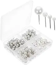 DOITOOL 200Pcs Pearlized Straight Pins for Bulletin Boards Craft Making Pins for DIY Projects Decorations and Jewelry Making Multifunctional Household Board Pin