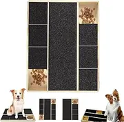 Dog Emery Board Scratcher Treat Box, Nail Scratch Board with Treat Box, Multifunctional Sturdy Dog Paws Scratchboard for Large Dogs Puppy Nail Grinding Pad (6 Grid)