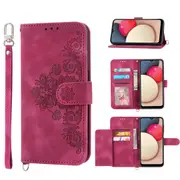 MCC For Samsung Galaxy S24 FE Wallet Case Cover Extra Card Slots w/ Strap S24FE S721 [Red]