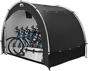 Happy Travel Outdoor Bike Storage Tent,8×7FT Large Waterproof Portable 2-in-1 Shed with Double Doors and Meshes,Lightweight Lawn Mower Garden Tools Shelter Sheds for Patio Furniture,Bicycle,Motorcycle