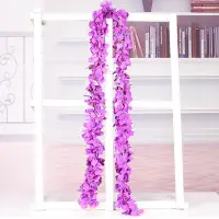 在飛比找Yahoo!奇摩拍賣優惠-仿真花 人造花 家居裝飾 仿真繡球紫羅蘭紫藤花洋蘭假花藤條婚