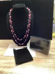 NIB & POUCH AUTHENTIC SIGNED JOAN RIVERS SHADES OF AMETHYST BEAD NECKLACE NR