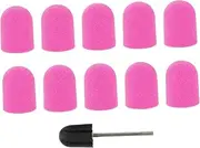 LIFKOME Manicure Sand Cap Kit Nail Art Tools Manicure Sets Nail Shiner Buffer Block Replacement Sanding Caps