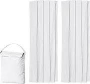 Amazon Basics Portable Window Blackout Curtain Shade with Suction Cups for Travel - 1.98m x 1.27m, White - 2-Pack