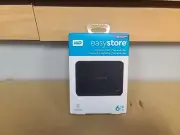 New Sealed WD - Easystore 6TB External USB 3.2 Gen 1 Portable Hard Drive - Black