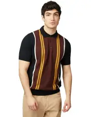 [Ben Sherman] Vertical Stripe Polo in Black