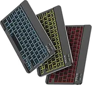 7-Color Backlit Bluetooth Keyboard for iPad Pro 13/12/11/10/9/8/7 inch Generation, iPad Air, iPad Mini, Samsung Xiaomi Tablets, iPhone, Smartphone etc. - Wireless Portable Travel Computer Accessories