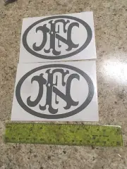 FNH Pistol Rifle Decal sticker TACTICAL GRAY 2 PACK LOT SCAR SWAT Sniper